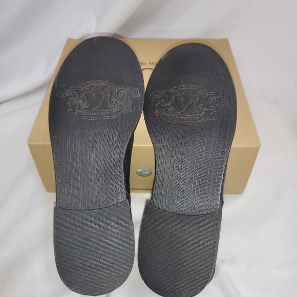 NIB Nine West Made Black Leather Pull On Ankle Boots with Lace Detail Size 8 M - Picture 8 of 11